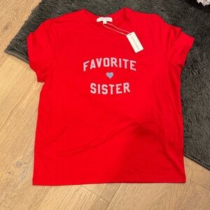Favorite Daughter Red 'Favorite Sister' tee